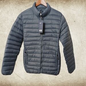 Jackson Hole Outerwear Puffer Jacket, Size Large, Gray, Lightweight, NWT